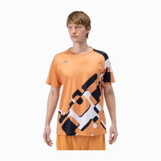 Yonex Sports T-shirt Practice Graphic Print 16748 (100% Polyester) 2025 orange men's